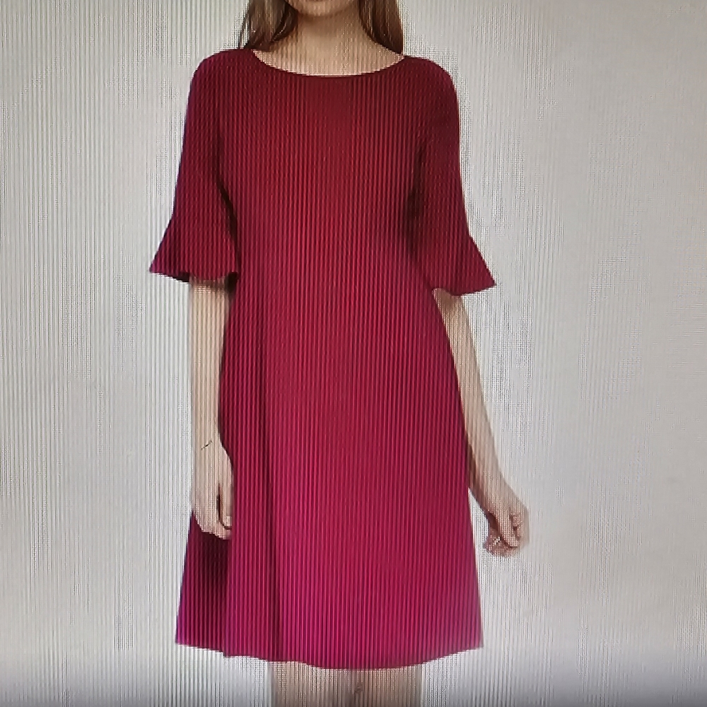 Tahari Arthur S. Levine Bell Sleeve Pink Dress Women's Size 6 Petite